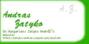 andras zatyko business card